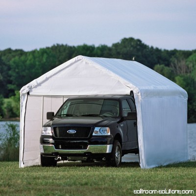 Shelterlogic Max AP Canopy 3-in-1 10' x 20' 1-3/8 4-Rib Frame White Cover Enclosure and Extension Kits 554797773